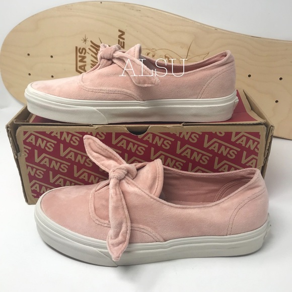 VANS Authentic Knotted Velvet Rose Cloud ⛅️ W - Picture 6 of 7